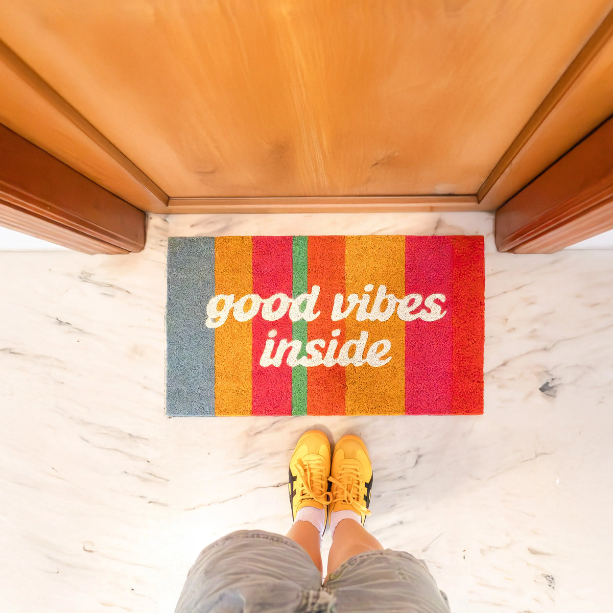Paillasson « Good vibes inside »