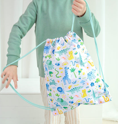 Sac à cordons enfant - Jungle – vue 2 – A Little Lovely Company