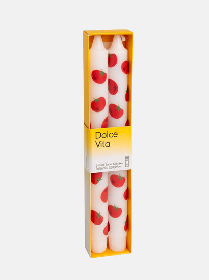 Dolce Vita Tomato Taper Candles