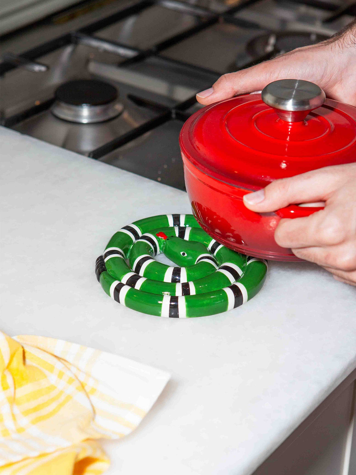 Snake Trivet Green
