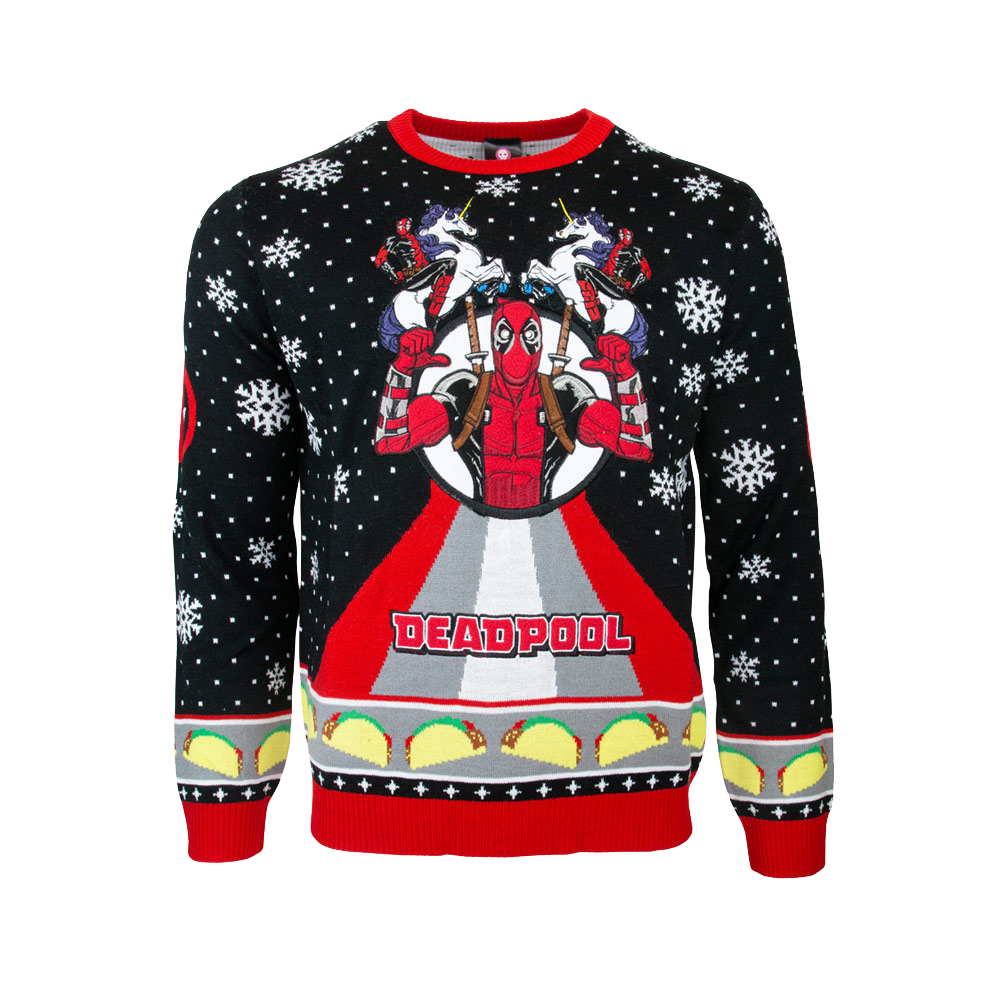 Maglione natalizio con unicorno di Deadpool