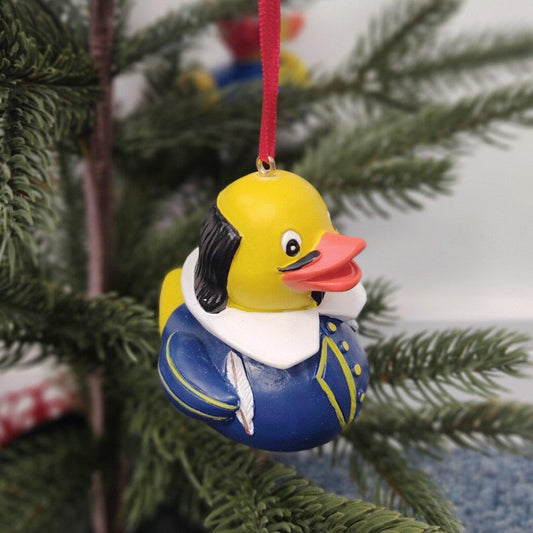 Ornement Canard Shakespeare Yarto | Boule de Noël canard William Shakespeare