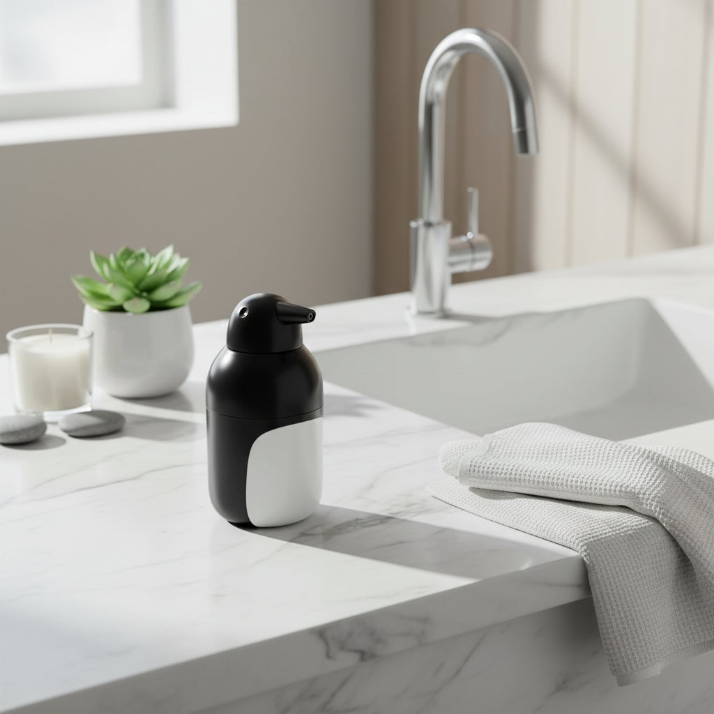 Distributeur de Savon Pingouin Qualy | Boutique d'objets cadeaux designs
