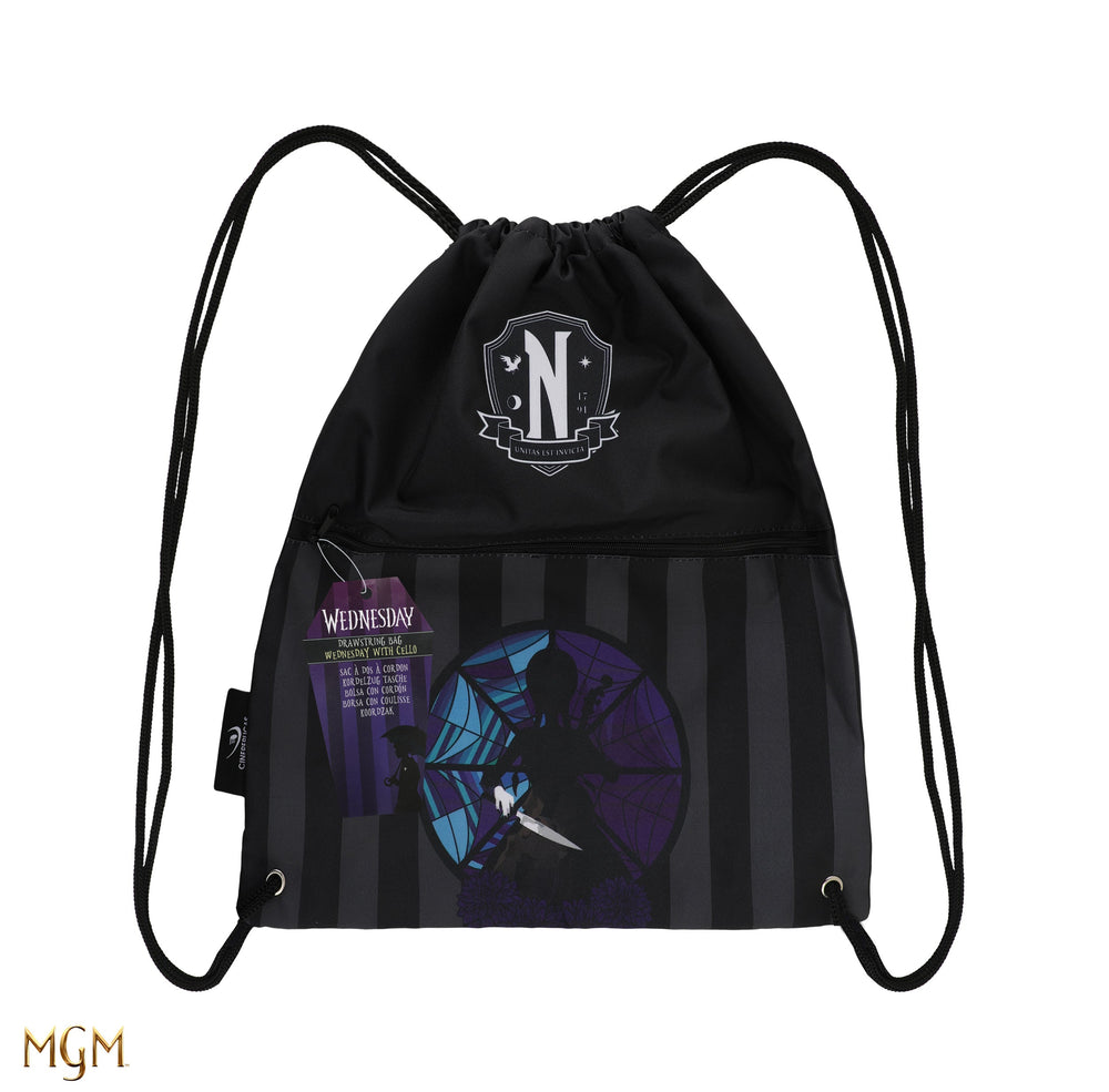 Sac à dos à cordon Mercredi et son violoncelle