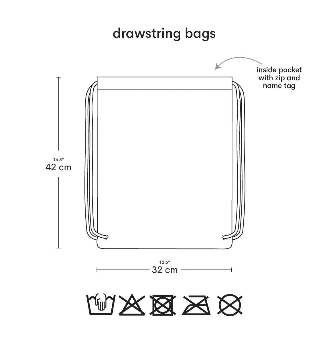 Sac à cordons enfant - Cœurs – vue 7 – A Little Lovely Company