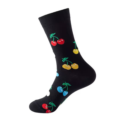 chaussettes cerises multicolores