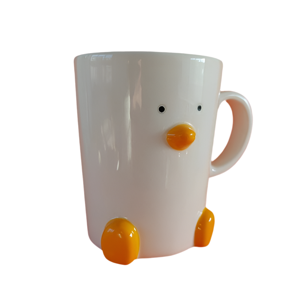 White duck mug