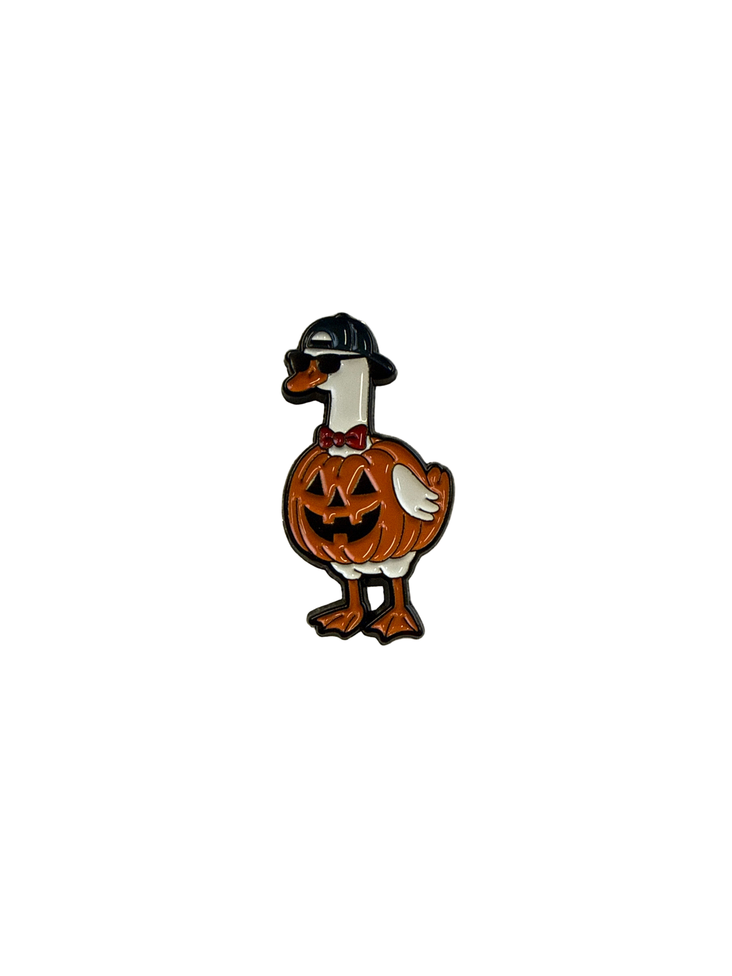 Pin's Canard Blanc Citrouille d’Halloween