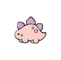 Pin's Stégosaure Kawai
