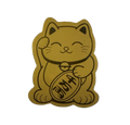 Sticker Chat Chanceux Doré