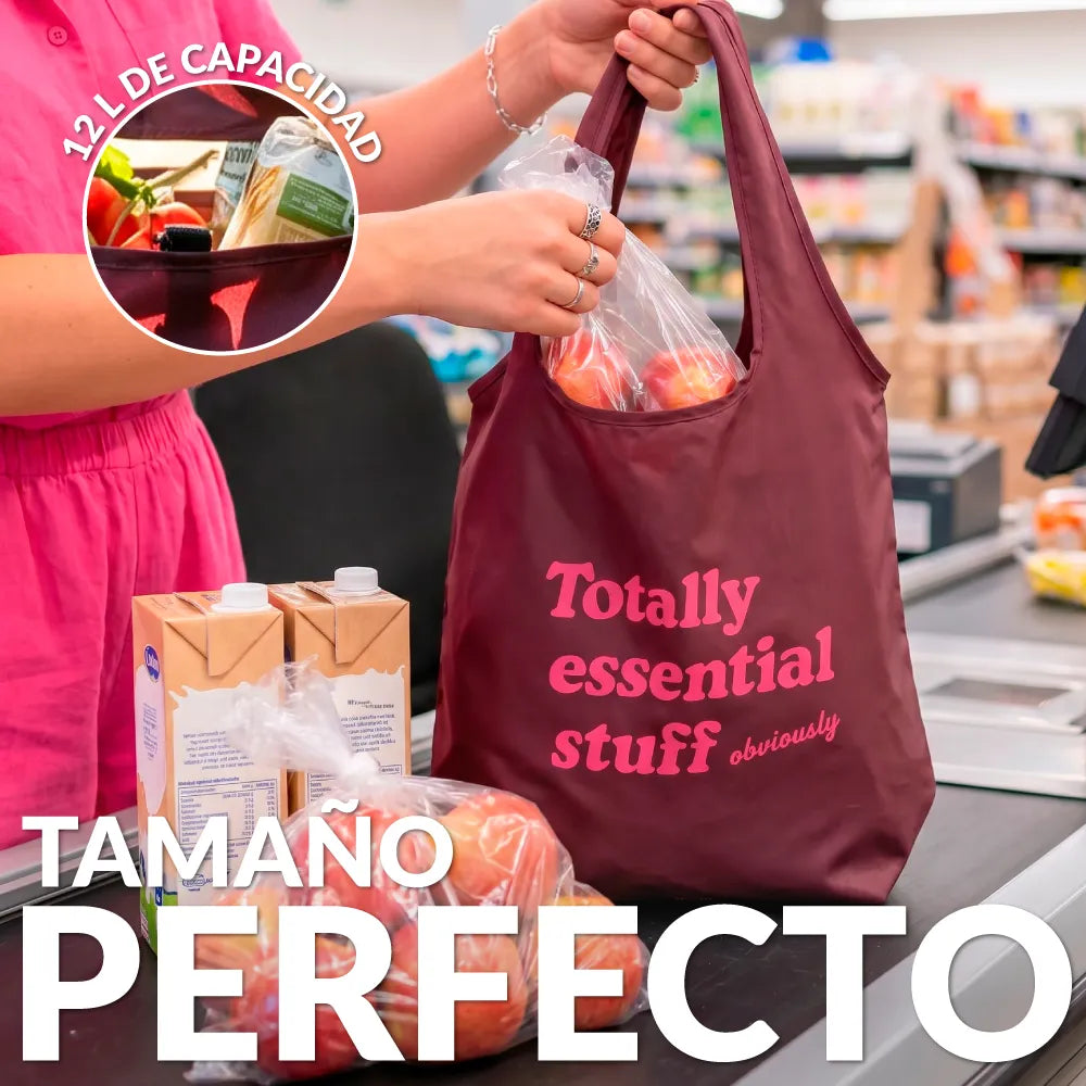 Sac de Courses Pliable « Totally essential stuff obviously »