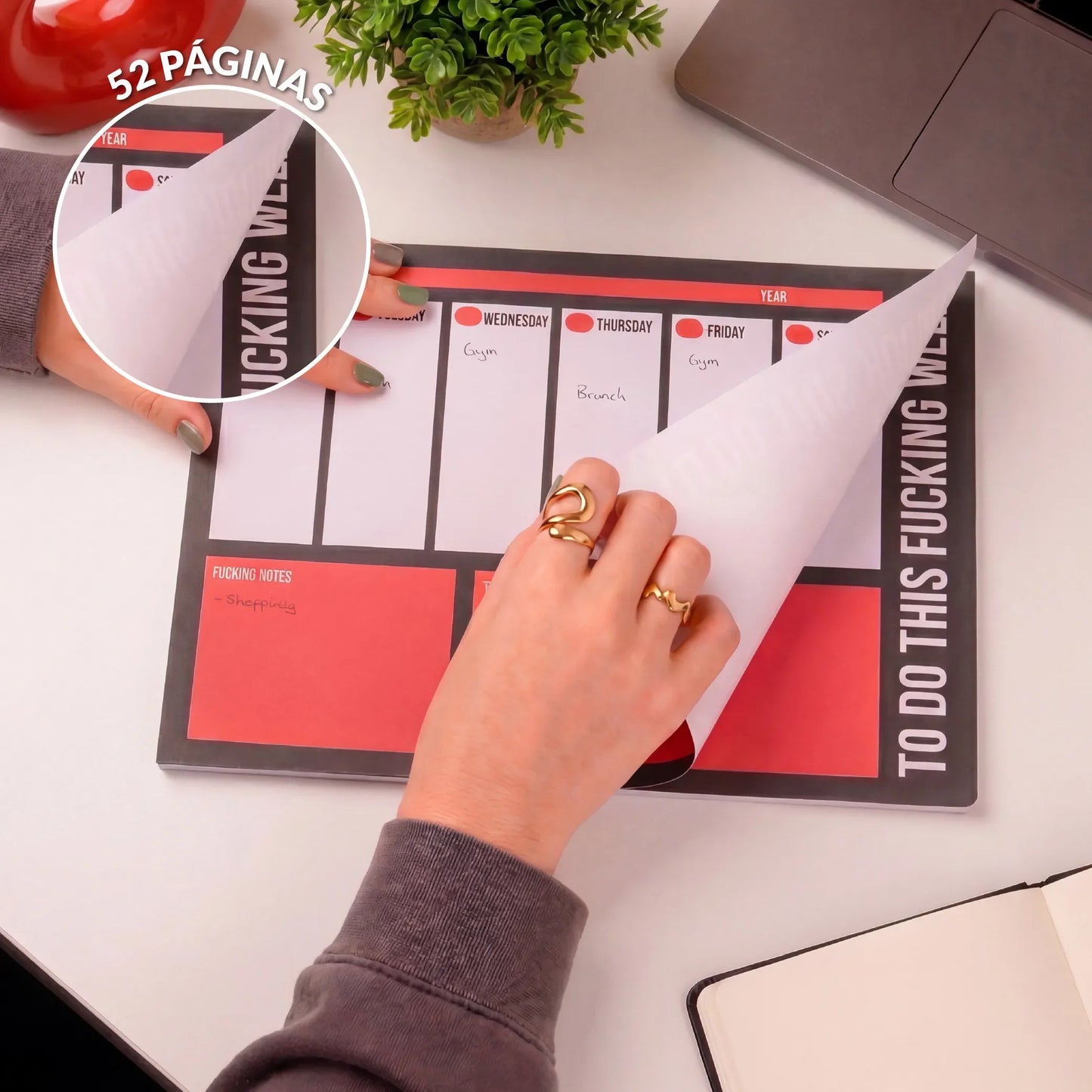 Planner A4 « Fuck off » – Fisura – vue 6