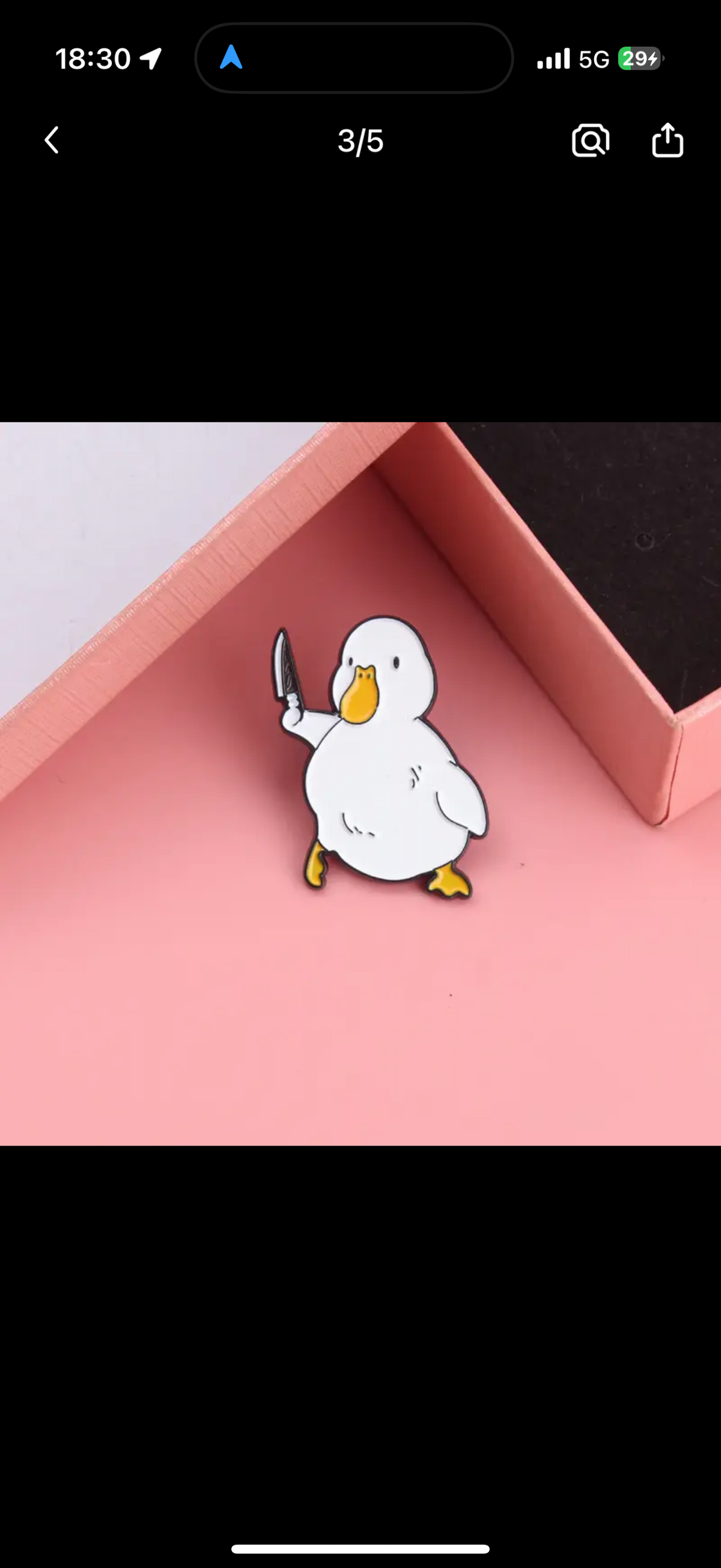 White Duck Knife Pin