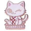 Spilla a forma di gatto "Purrrvert"