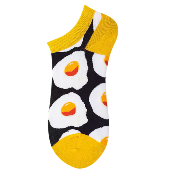 chaussettes courtes oeufs au plat