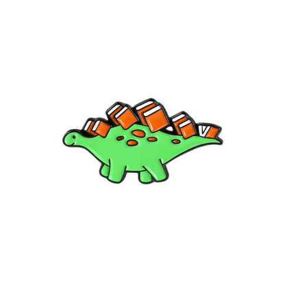 pins stegosaure bibliophile