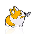 Corgi-Anstecknadel mit Messer