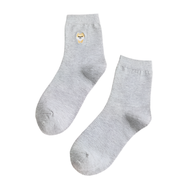 chaussettes pomeranien brode mrcol