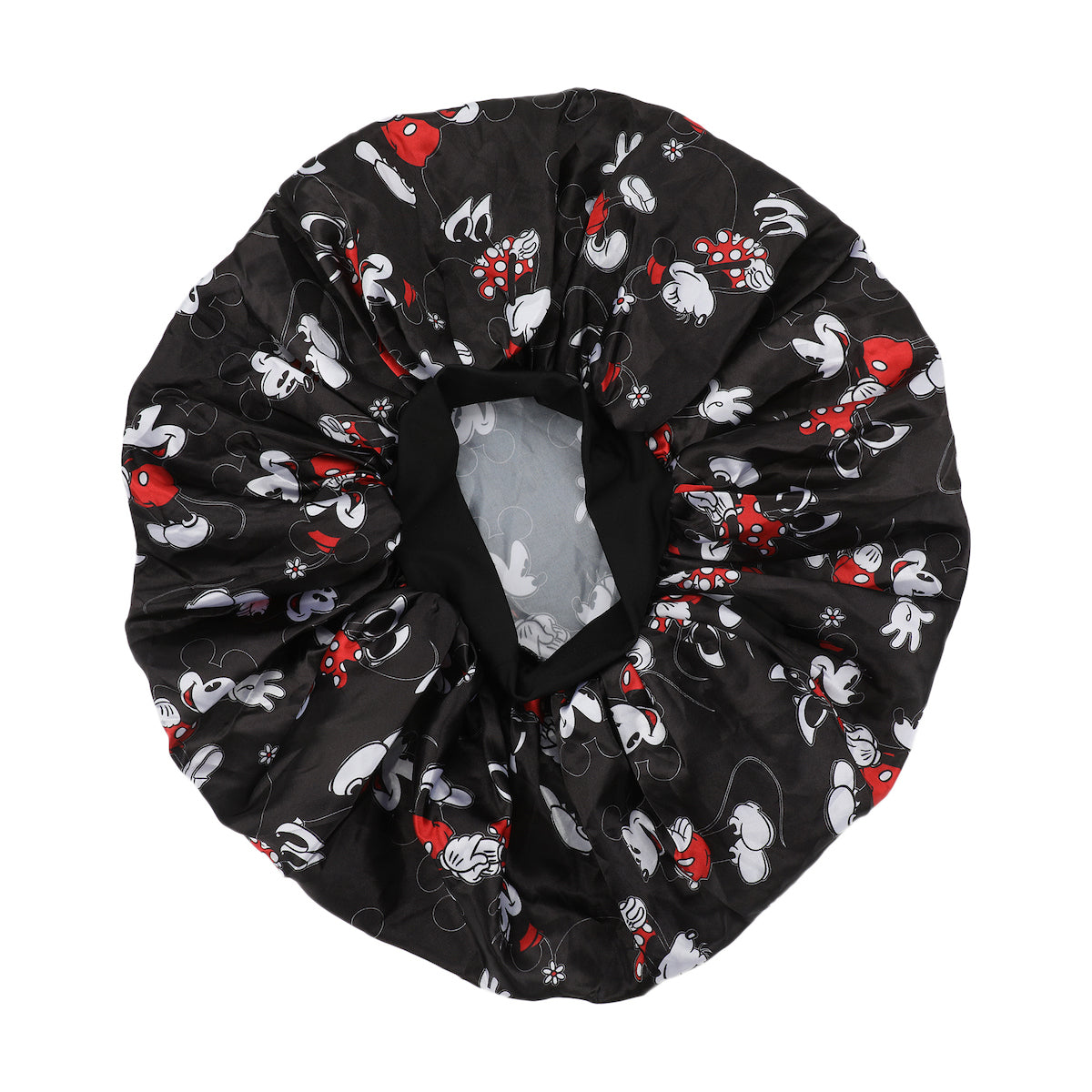 Bonnet de nuit en satin Disney Mickey & Minnie – noir
