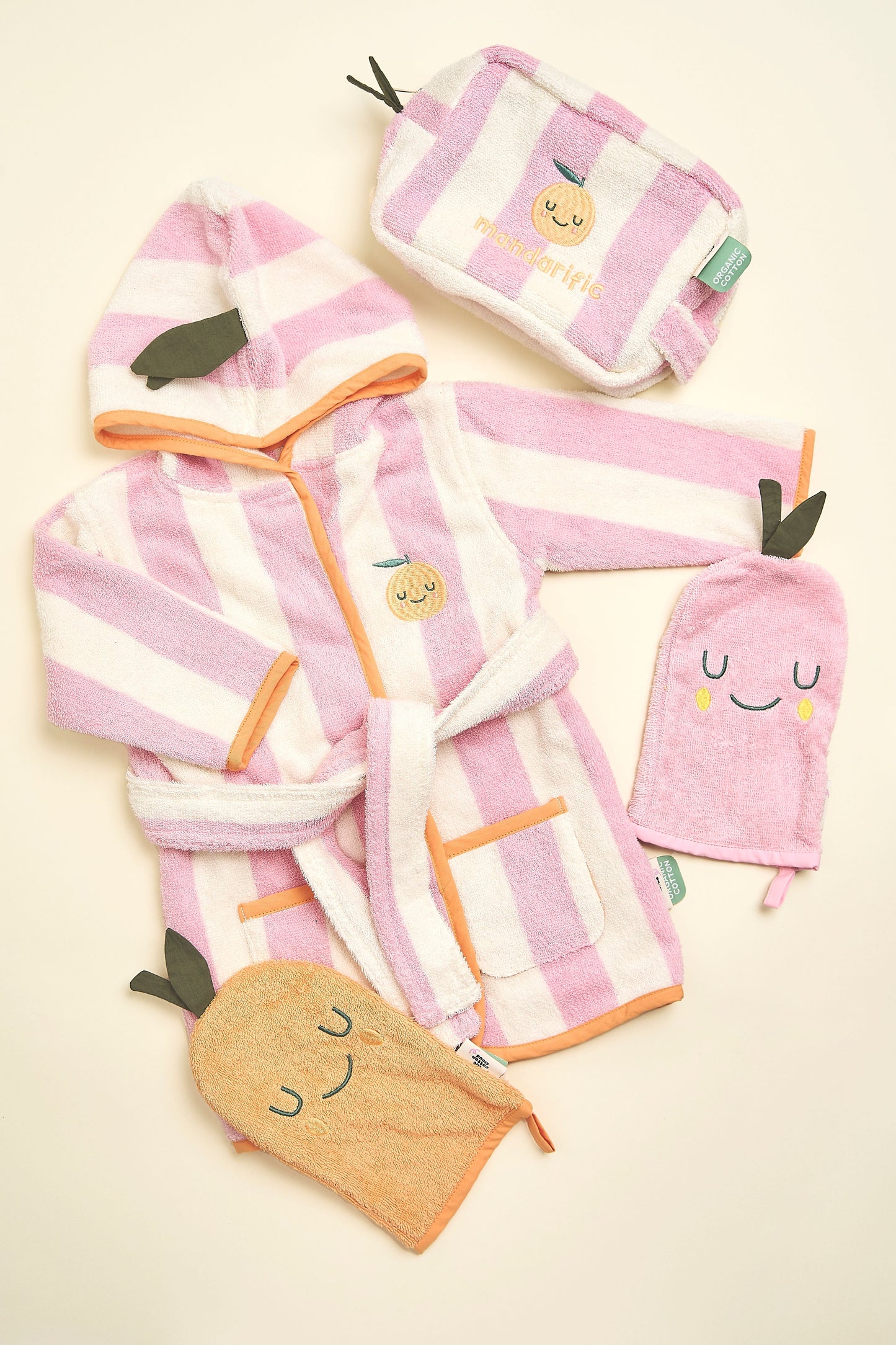 Set of mandarin washcloths