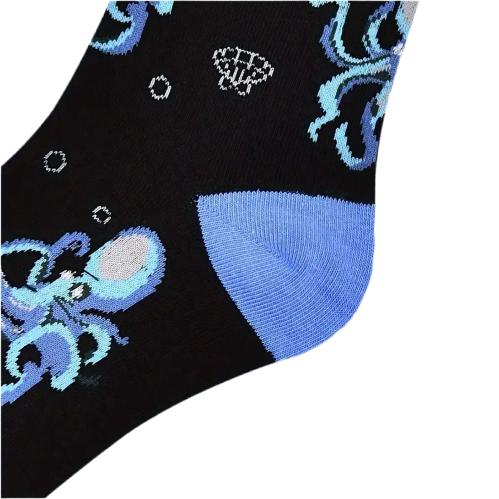 Calzini blu a forma di polpo