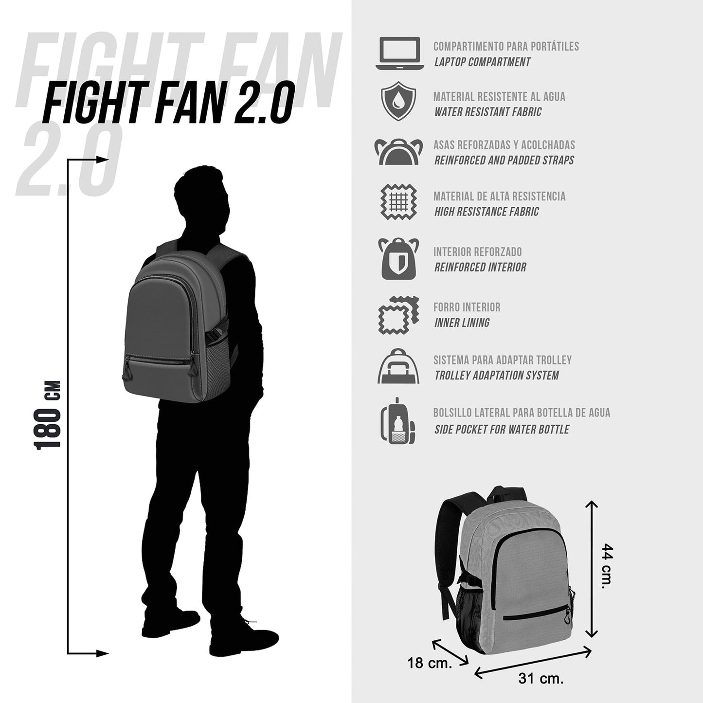 Sac à Dos Fight FAN 2.2 Dragon Ball « Goku Piccolo »