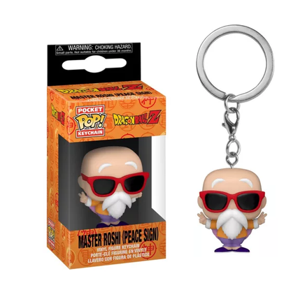 DRAGON BALL Z Pocket Pop Keychain Master Rochi (Peace Sign)