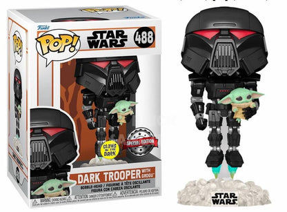 star wars pop n 488 dark trooper w grogu sp edit