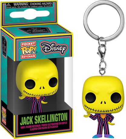 NIGHTMARE BEFORE CHRISTMAS Pocket Pop Keychains Blacklight Jack