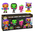 Pop! Guardians of the Galaxy 4-Pack (Black Light)