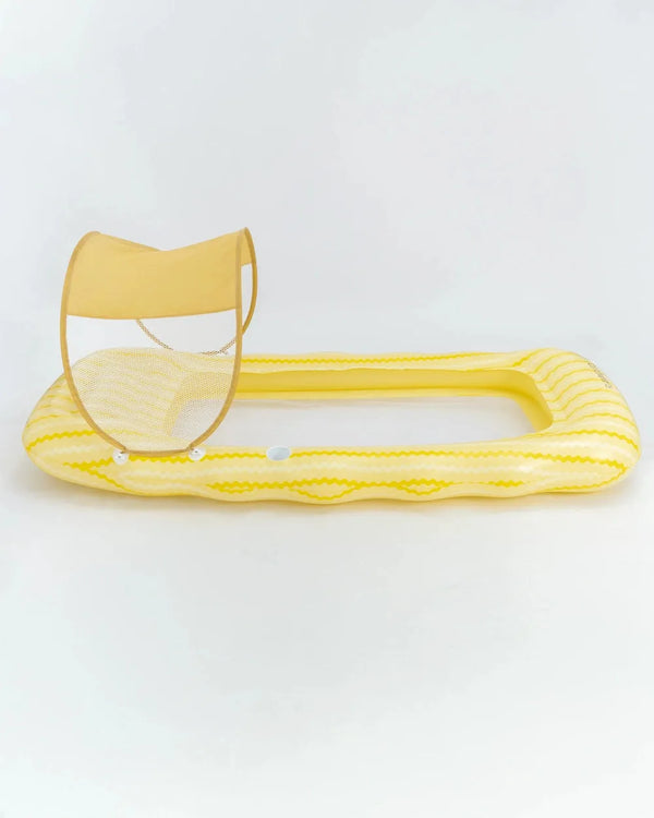 Inflatable lounger with sunshade – BELMONDO