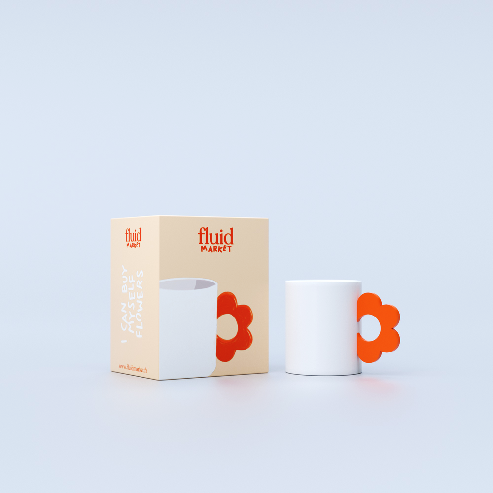 Mug Fleur orange