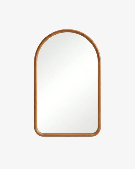 Arched wooden wall mirror - SYRA