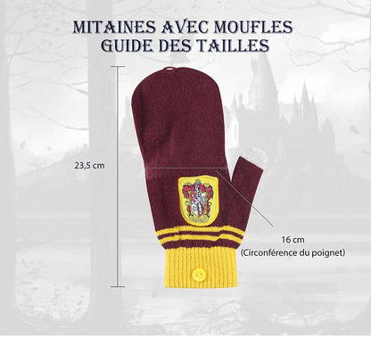 *Gryffindor Red Mittens with Detachable Mitten Flap