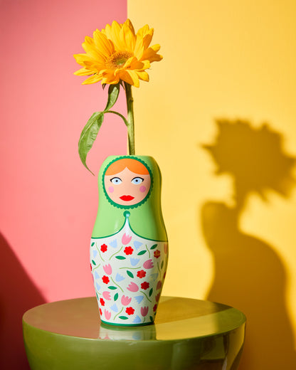Vase Dolls Flowers