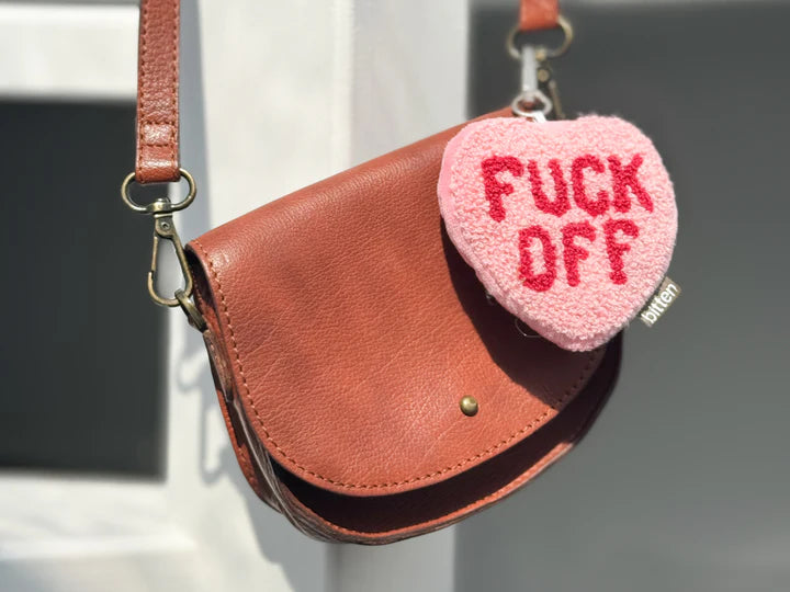 "Fuck Off" Heart Keychain