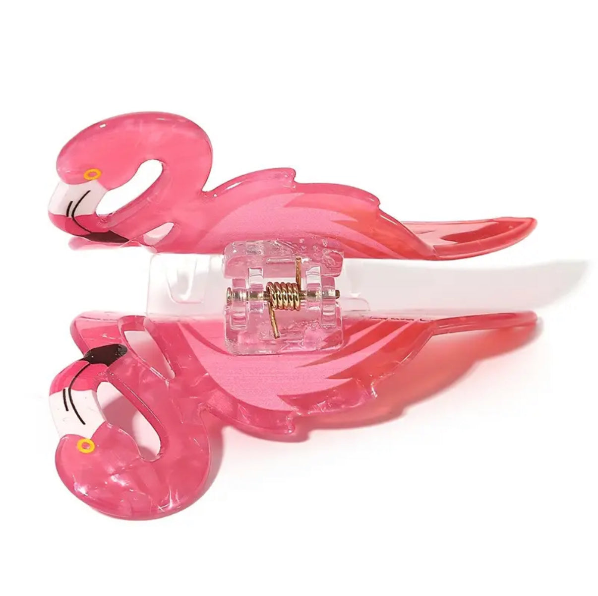 pince a cheveux flamant rose