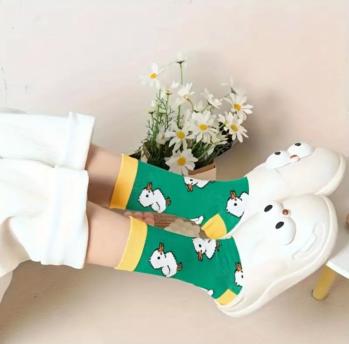 Men's White Duck Socks