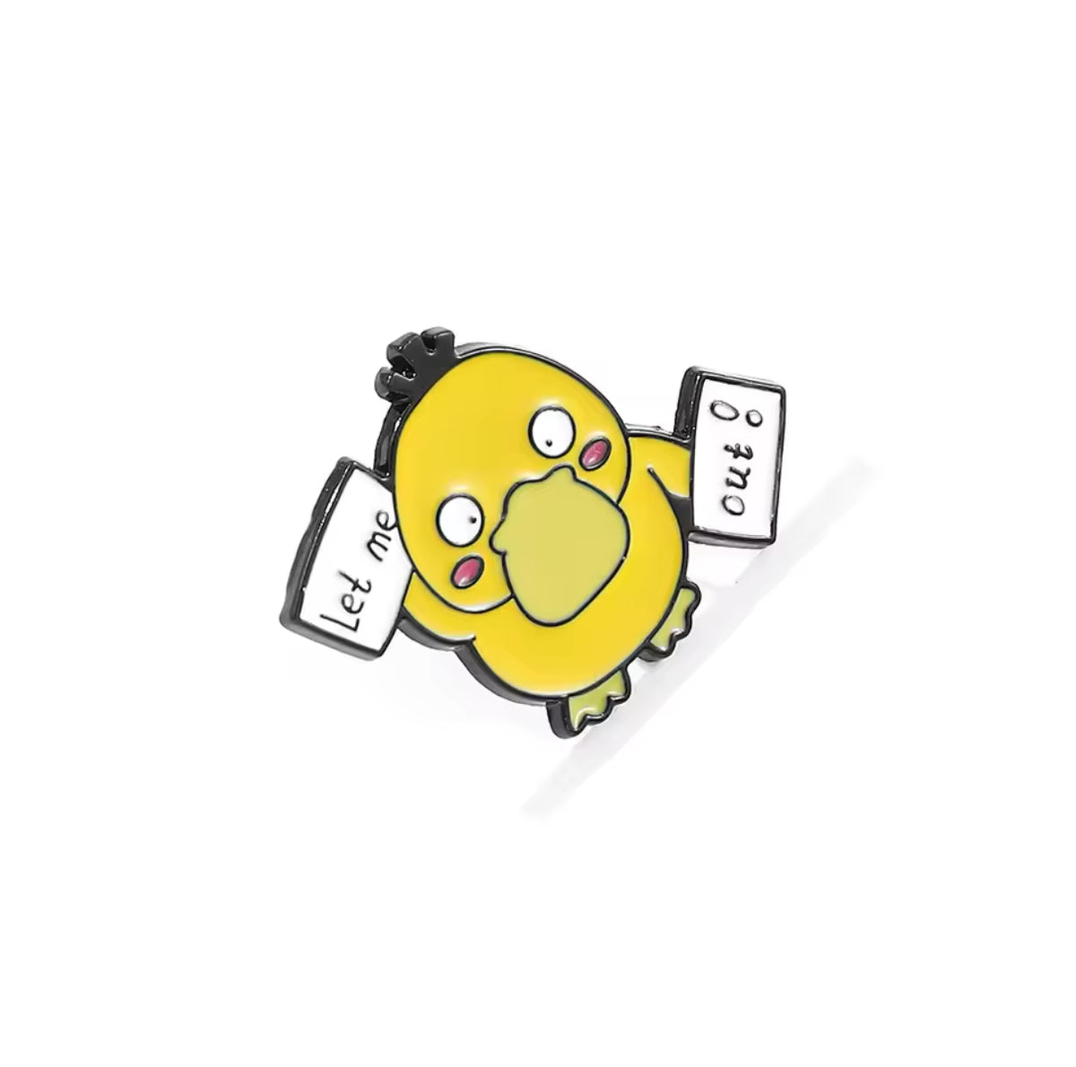 Pin's Canard Jaune "Le me out"