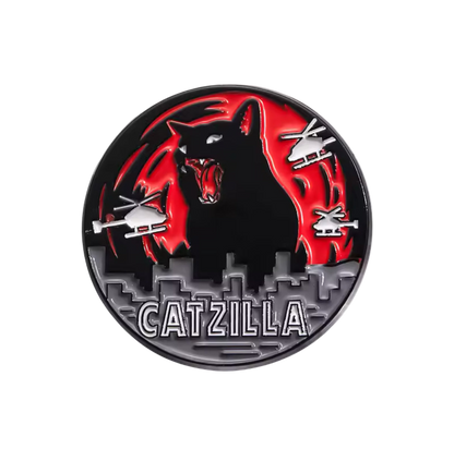Pin's Chat "Catzilla"
