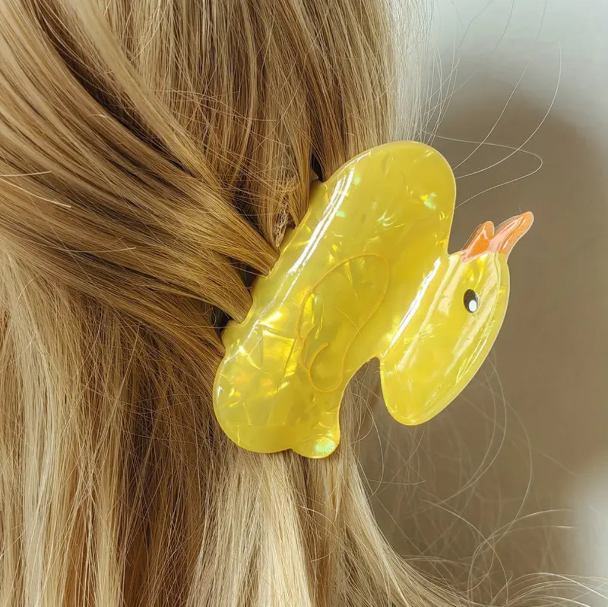 Pince à cheveux Canard Jaune