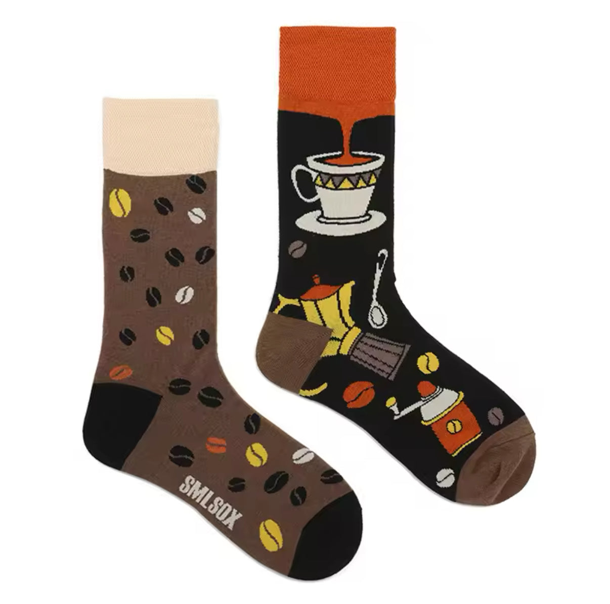 Chaussettes Dépareillées Café