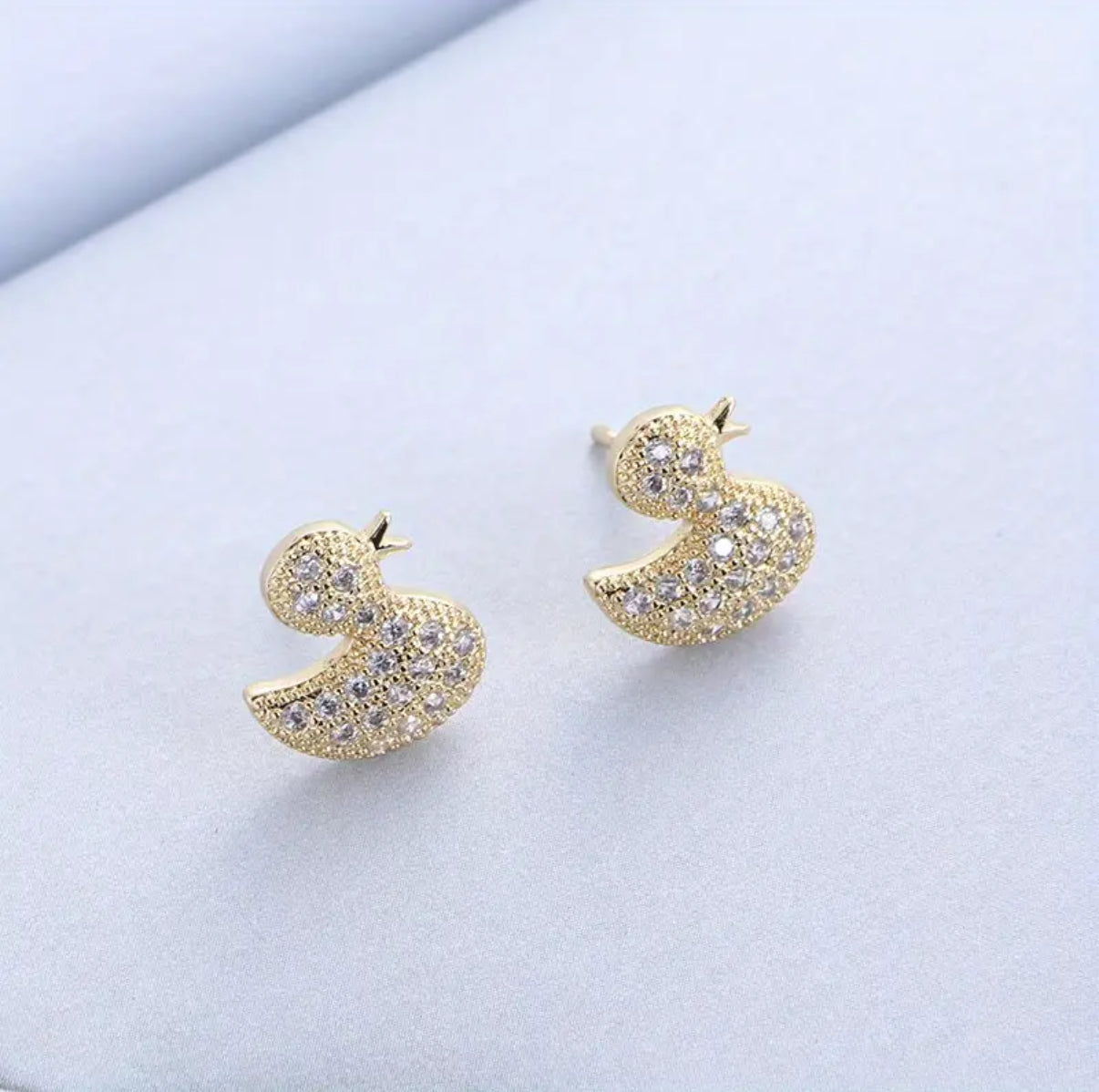 Matching Set Necklace with Pendant and Duck Earrings