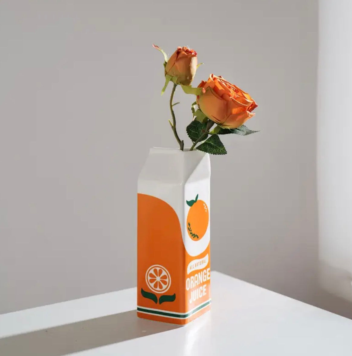 Vase Brique de Jus d’Orange