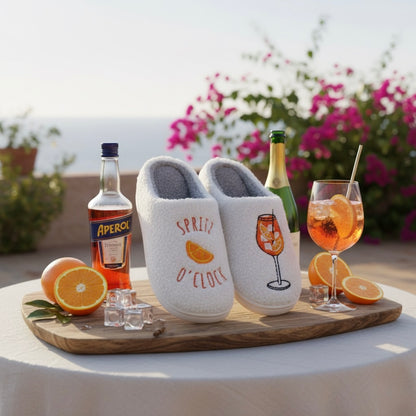 “Spritz O’Clock” slippers