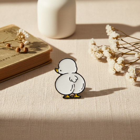 White Duck Butt Pin