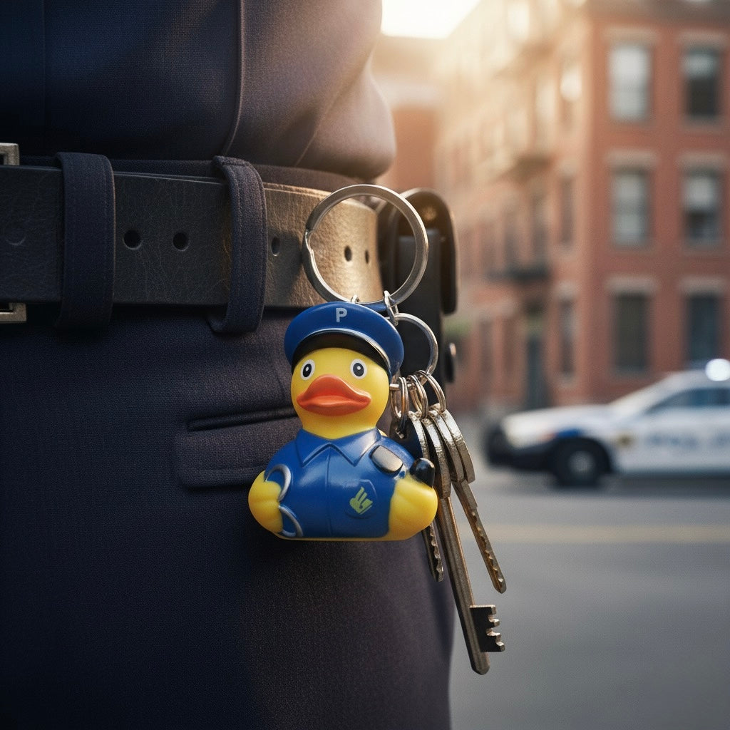 Police Duck Keychain