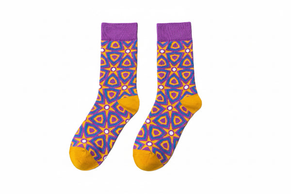 Purple Mosaic Socks