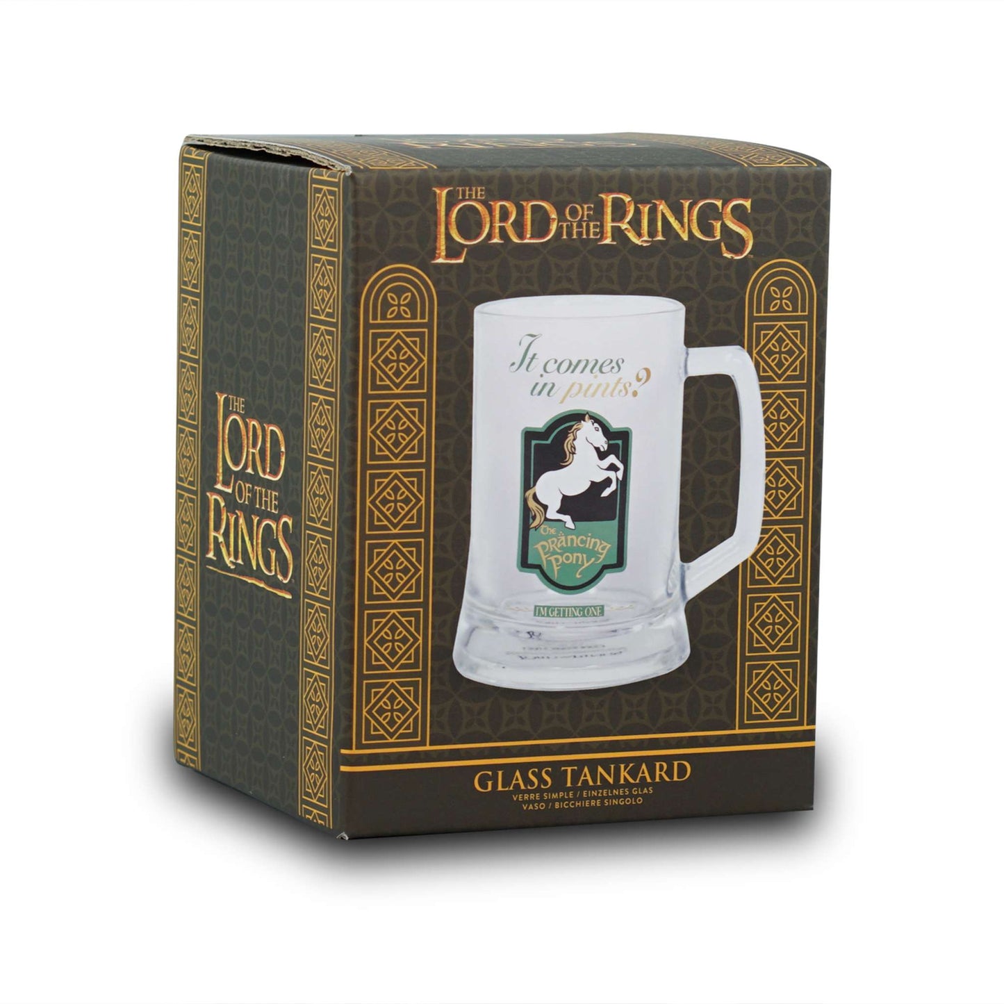 Chope en verre Le Seigneur des Anneaux 500 ml