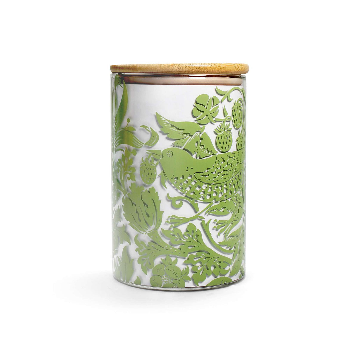 Récipient de stockage alimentaire en verre William Morris - vert sauge